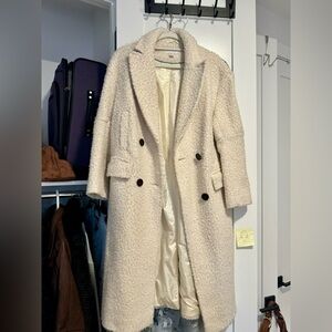Long cream coat